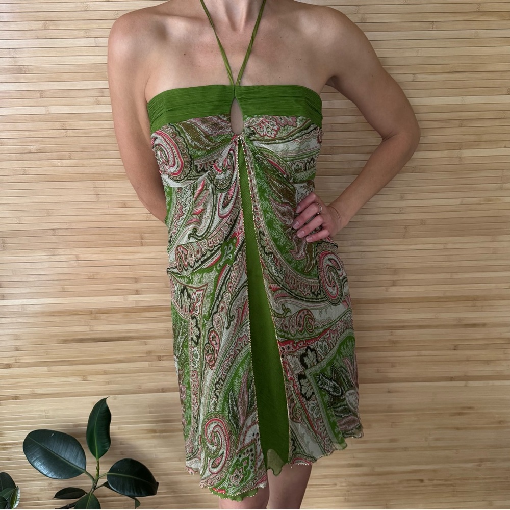 Laundry by Shelli Segal Olive Green Dress